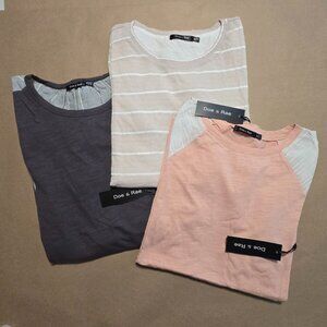 Doe & Rae - Lot of 3 - 2 Short Sleeved & 1 Cold Shoulder Boutique Tops
